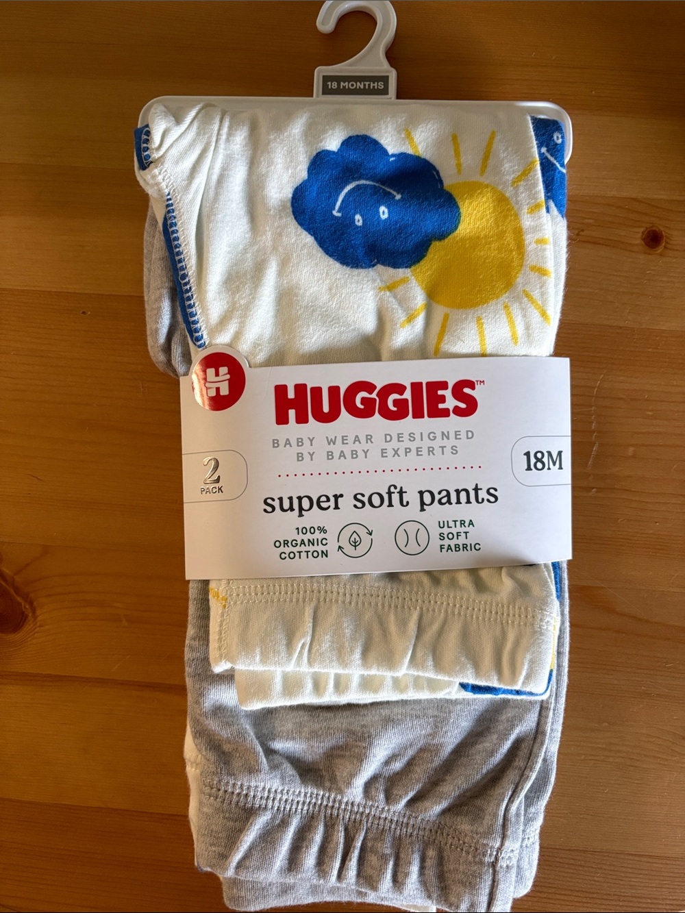 Huggies Kids Super Soft Joggers - Blue, Yellow & Gray - 18M